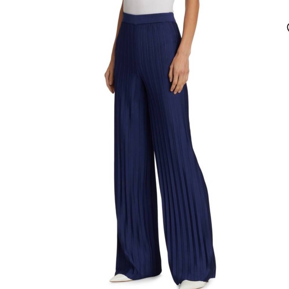 Retails $895 ST JOHN Accordion Pleat Pants - Picture 2 of 12
